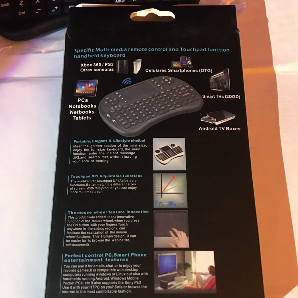 Mini Wireless Keyboard Combo Multi-Media remote control and touch pad function - Picture 4 of 7